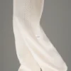 Winter Magic Kaschmir-Hose mit weitem Bein – Elfenbein