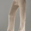 Winter Magic Kaschmir-Hose mit weitem Bein – Flax Heather