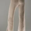 Winter Magic Kaschmir-Hose mit weitem Bein – Flax Heather