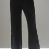 Winter Magic Kaschmir-Hose mit weitem Bein – Schwarz