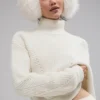 Winter Magic Kaschmir-Rollkragenpullover – Elfenbein