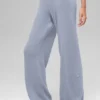 Woll-Kaschmir-High-Waist-Hose mit weitem Bein – New Class – Winter Frost