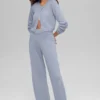 Woll-Kaschmir-High-Waist-Hose mit weitem Bein – New Class – Winter Frost
