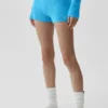Woll-Kaschmir-Shorts „Noble“ mit Rippmuster – Azurblau