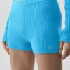Woll-Kaschmir-Shorts „Noble“ mit Rippmuster – Azurblau