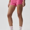Woll-Kaschmir-Shorts „Noble“ mit Rippmuster – Paradiesrosa