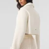 Woll-Trenchcoat „Cropped Metro“ – Elfenbein