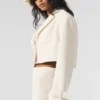 Woll-Trenchcoat „Cropped Metro“ – Elfenbein