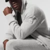 Wool Cashmere New Class Full Zip Hoodie – Pearl Grey Heather