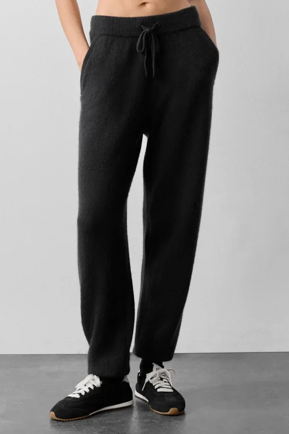 Wool Cashmere New Class Jogginghose – Schwarz