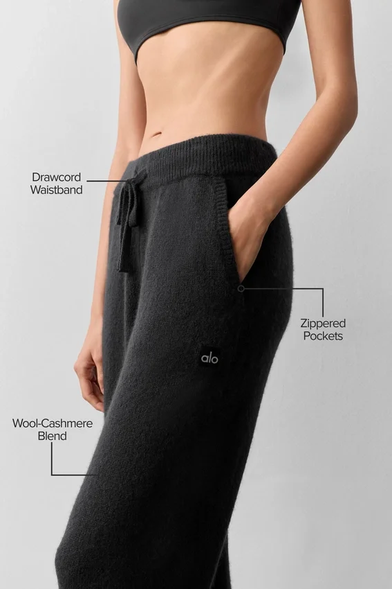 Wool Cashmere New Class Jogginghose – Schwarz
