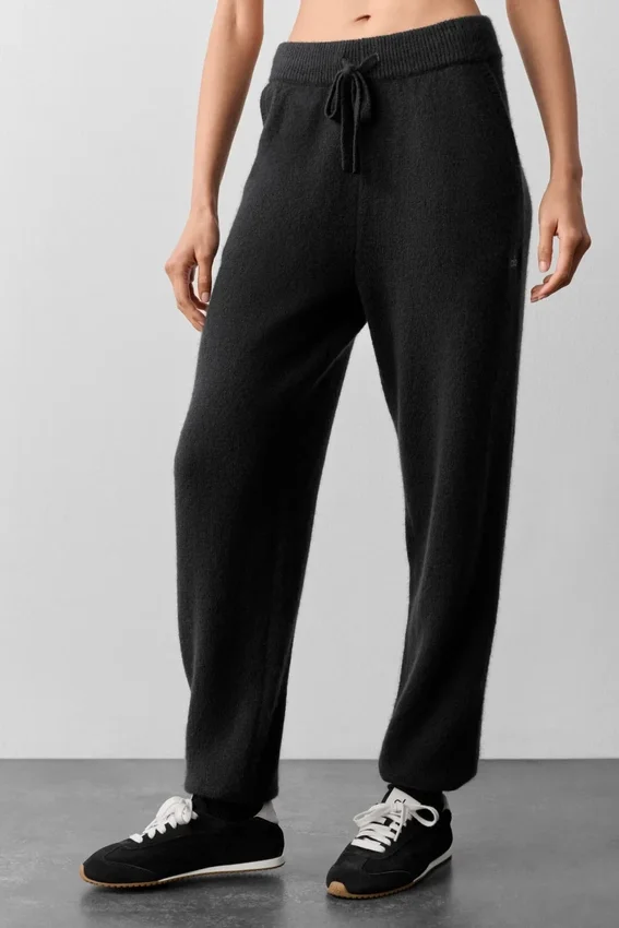 Wool Cashmere New Class Jogginghose – Schwarz