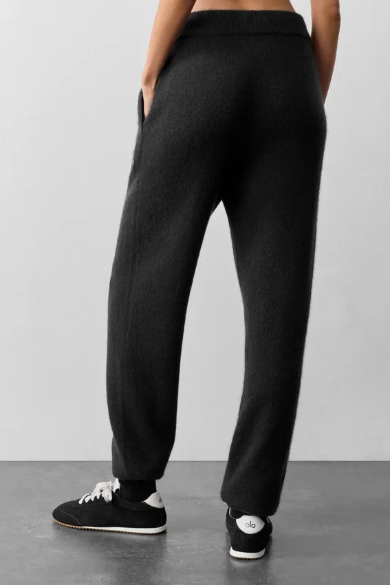 Wool Cashmere New Class Jogginghose – Schwarz