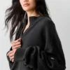 Wool Cashmere New Class Pullover mit 1/4-Reißverschluss – Schwarz