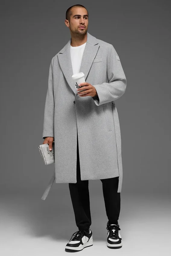 Wool Gameday Overcoat – Athletic Heather Grey