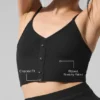 Zartes Lounge-Top mit Rippmuster – Schwarz