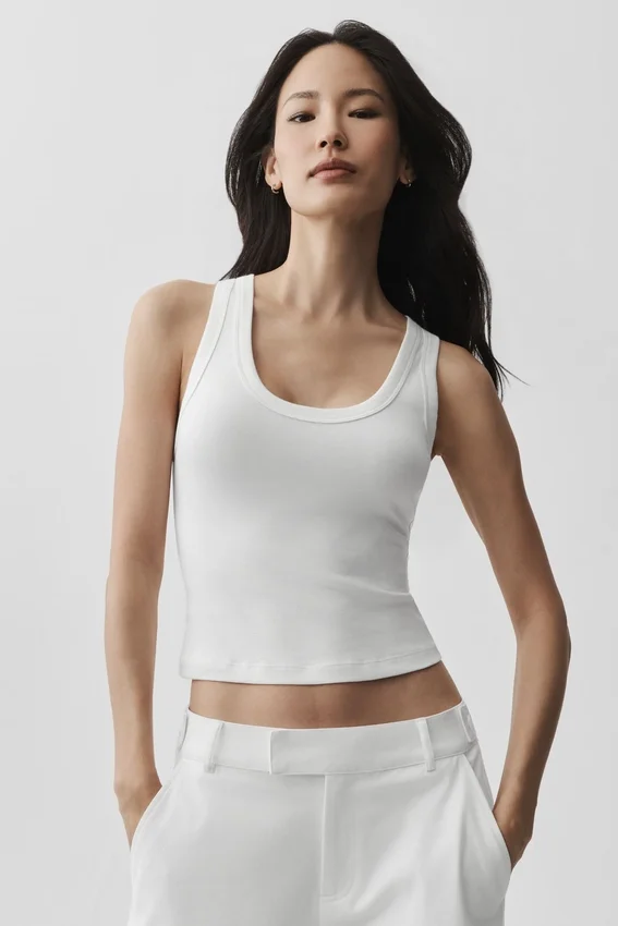 Zeitloses Tanktop – Weiß